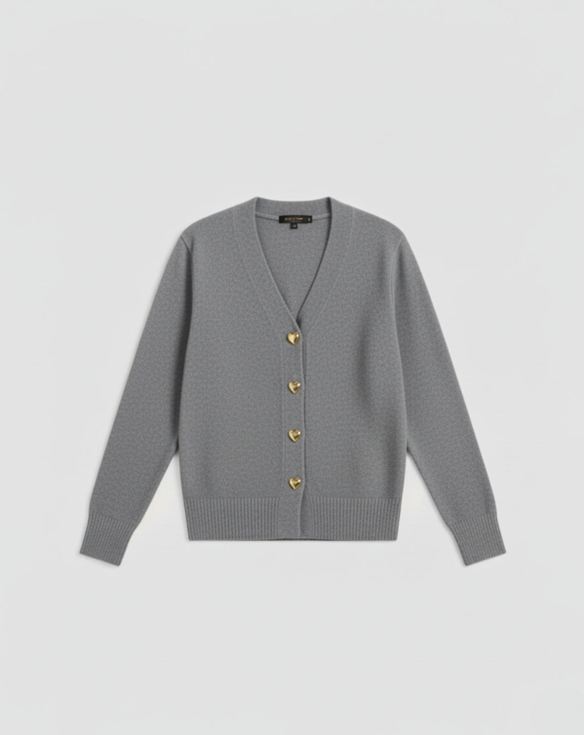 Elegancki wełniany kardigan z guzikami w kształcie serca