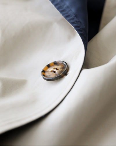 Wyrafinowany bawełniany płaszcz typu trencz w dwóch kolorach