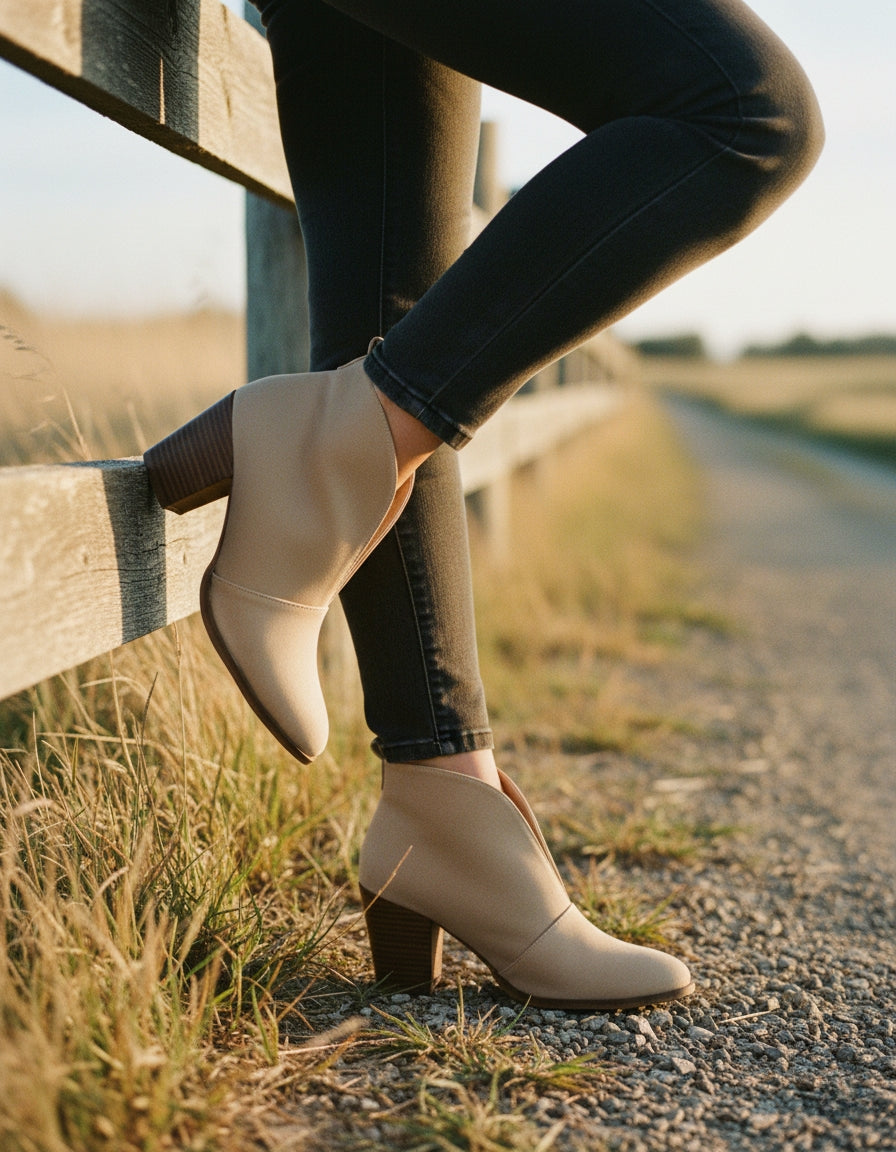 Botki Heritage Block Heel Ankle Boots