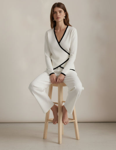 Elegance Wrap Knit Top