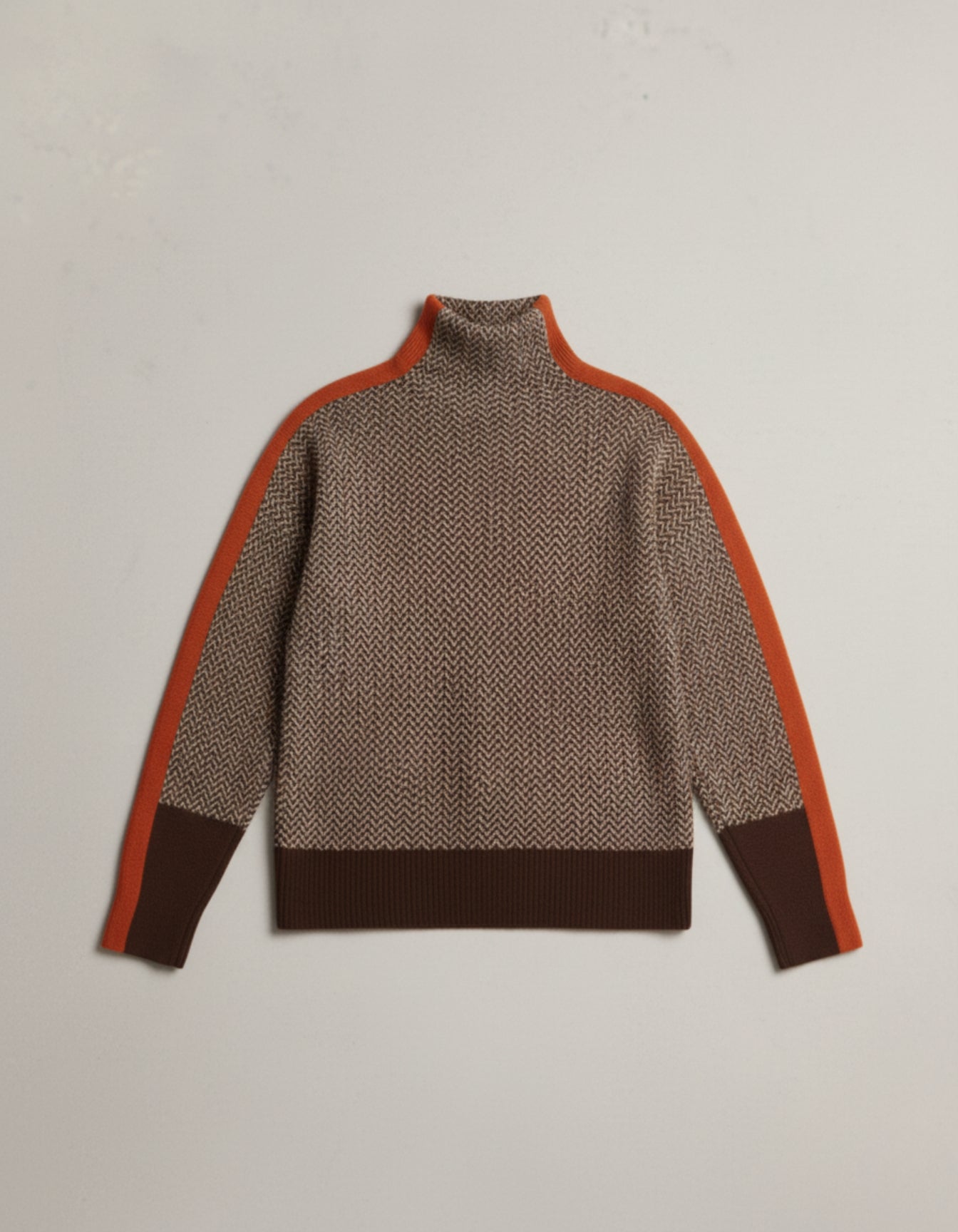 Sweter z golfem z wełny Heritage Chevron