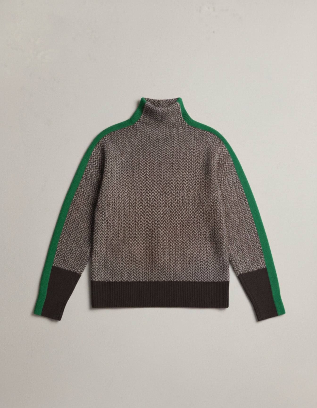 Sweter z golfem z wełny Heritage Chevron