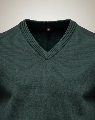 Sweter z dekoltem w serek Heritage Knit