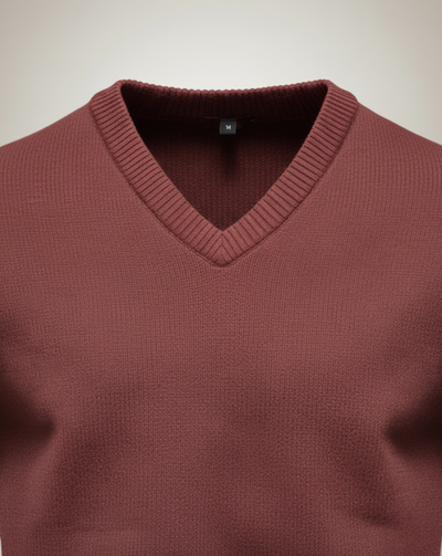 Sweter z dekoltem w serek Heritage Knit