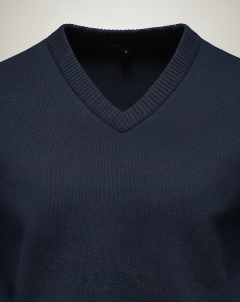 Sweter z dekoltem w serek Heritage Knit