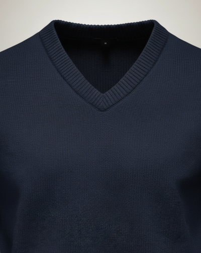 Sweter z dekoltem w serek Heritage Knit