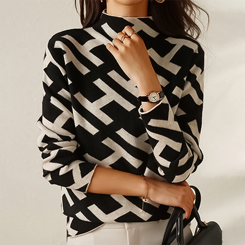 Sara – Sweter dzianinowy z eleganckimi detalami