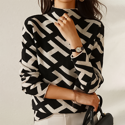 Sara – Sweter dzianinowy z eleganckimi detalami