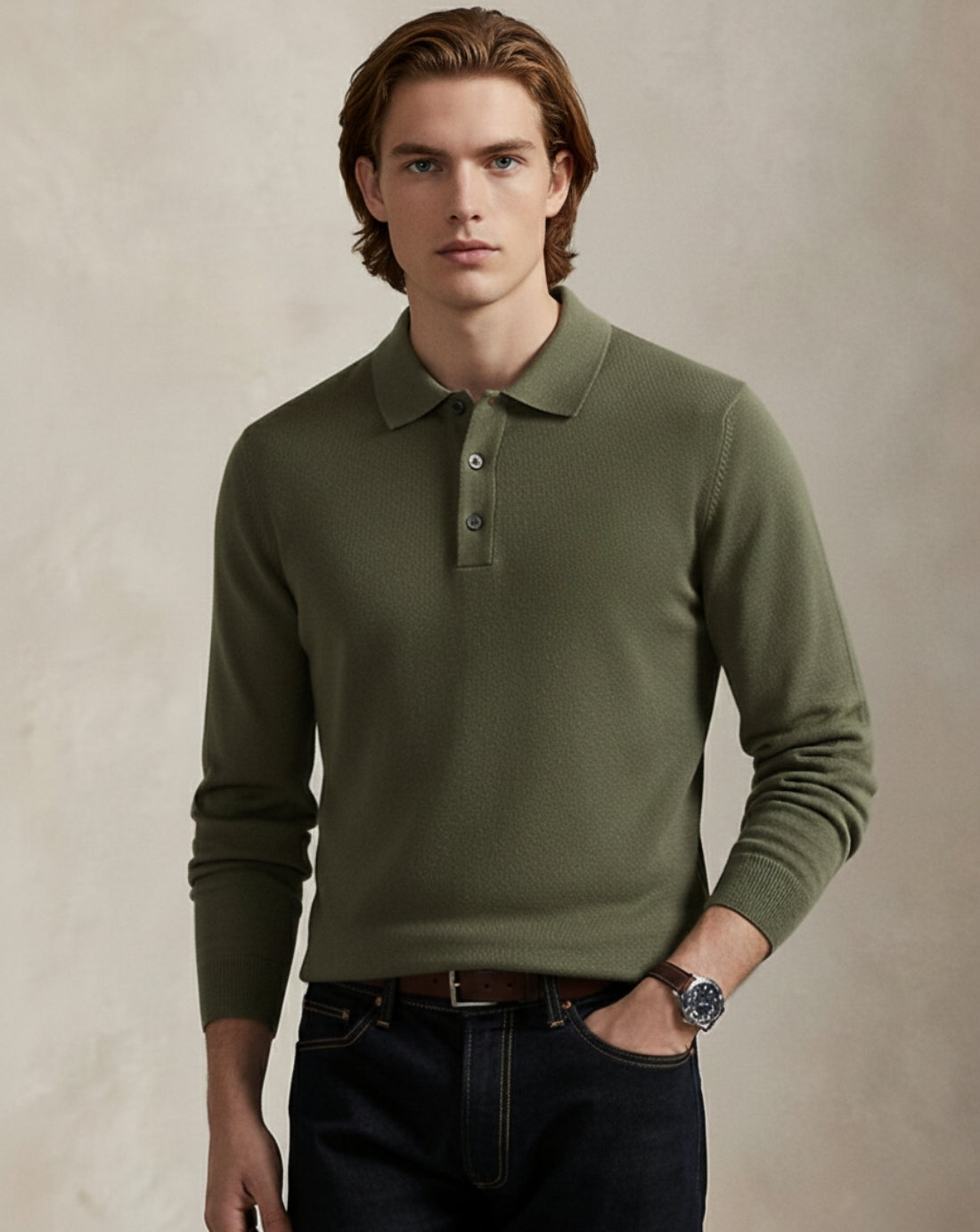 Sweter polo Heritage Knit