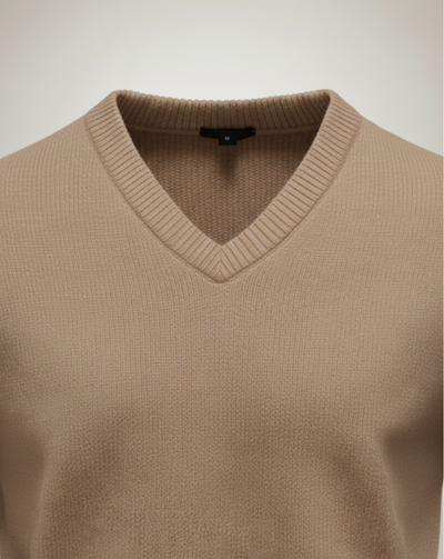 Sweter z dekoltem w serek Heritage Knit