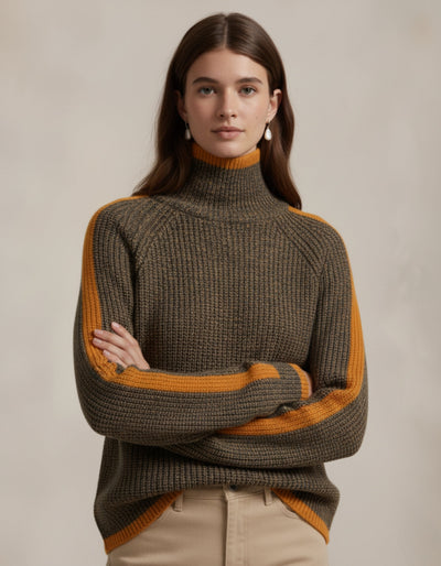 Sweter z golfem Heritage Wool