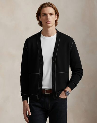 Elegancki dzianinowy kardigan z guzikami