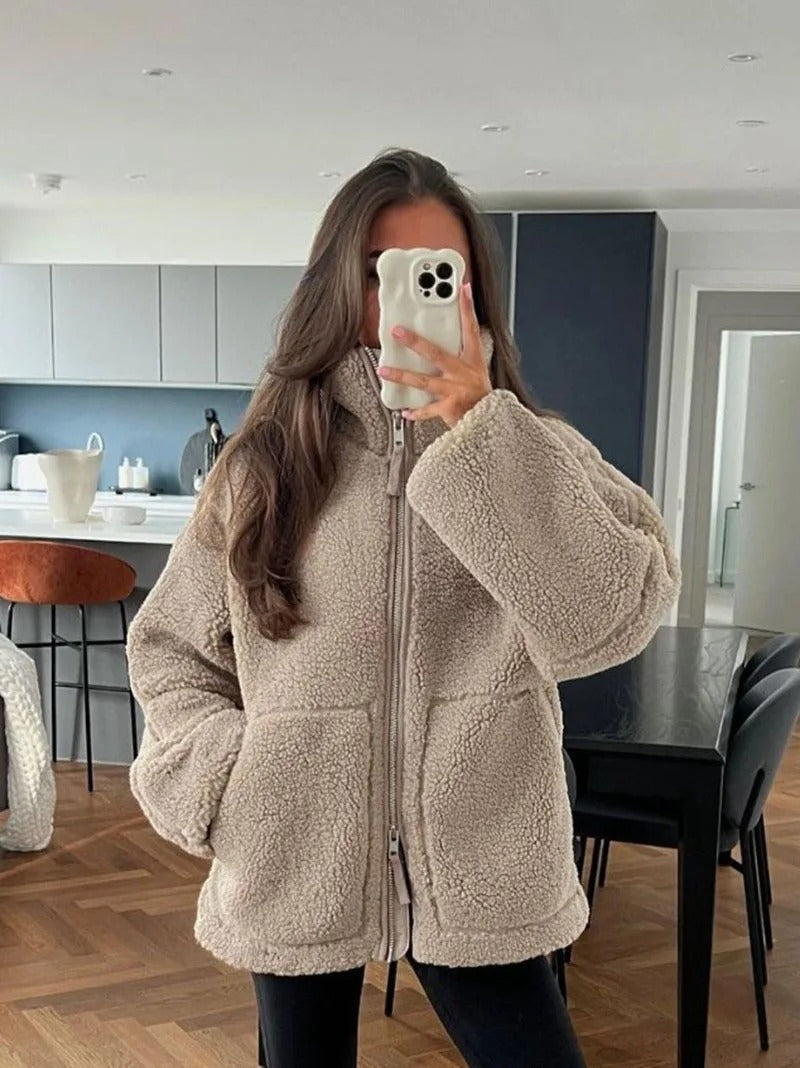 Lisa Oversized Warm Fleece Jacket