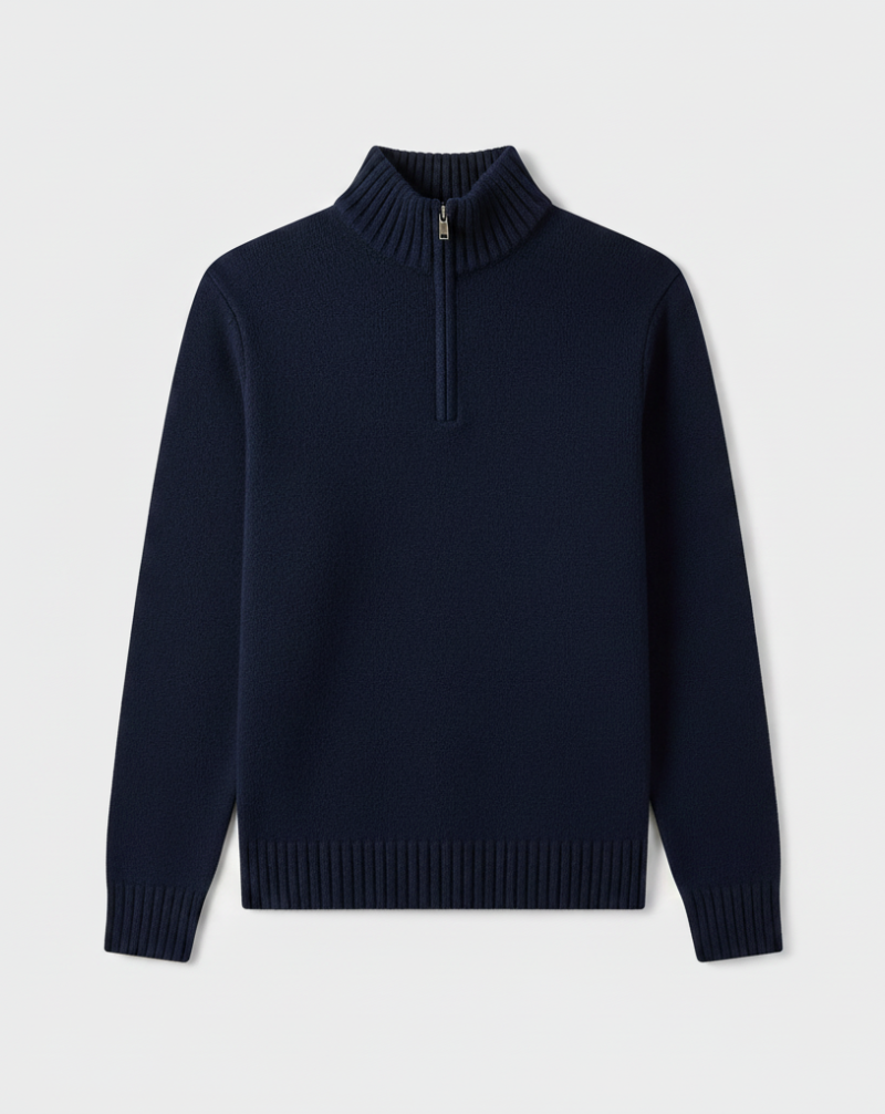 Sweter z dzianiny Heritage z zamkiem ćwierć