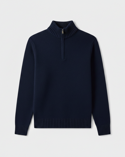 Sweter z dzianiny Heritage z zamkiem ćwierć