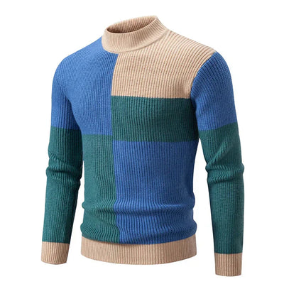 Leo - Jesienny sweter męski w kolorowym wzorze