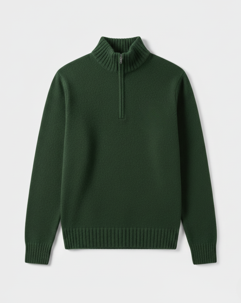 Sweter z dzianiny Heritage z zamkiem ćwierć