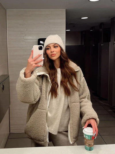 Lisa Oversized Warm Fleece Jacket