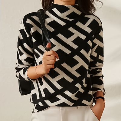 Sara – Sweter dzianinowy z eleganckimi detalami