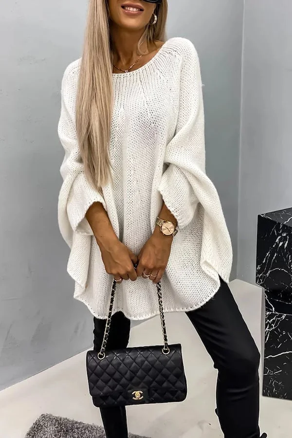 Nicole - Wygodny sweter dzianinowy z okrągłym dekoltem