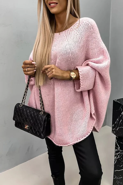 Nicole - Wygodny sweter dzianinowy z okrągłym dekoltem