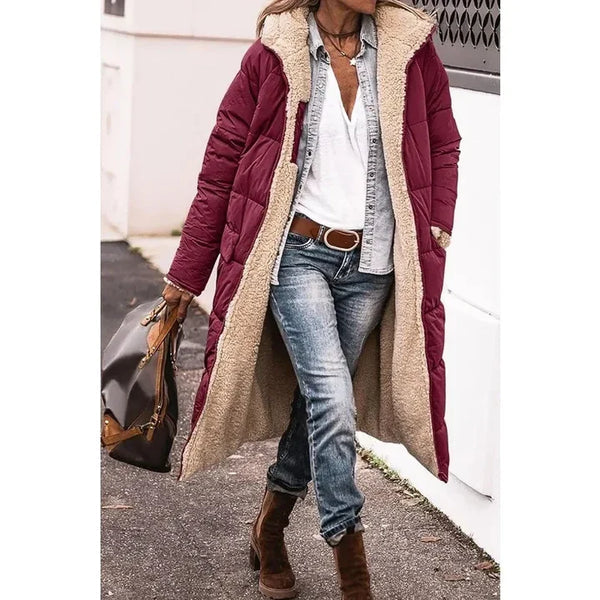 Dwustronna, elegancka kurtka zimowa Rosie