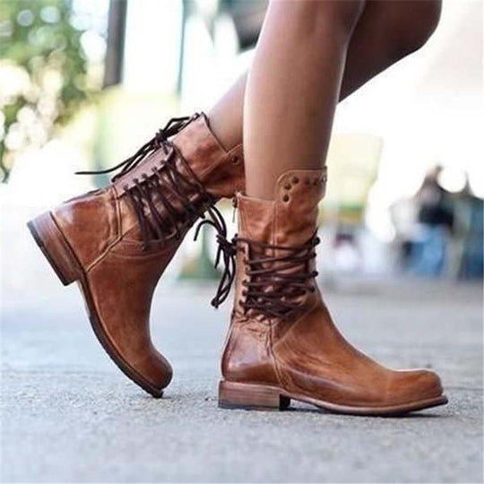 Pamela – skórzane buty ze sznurowadłami