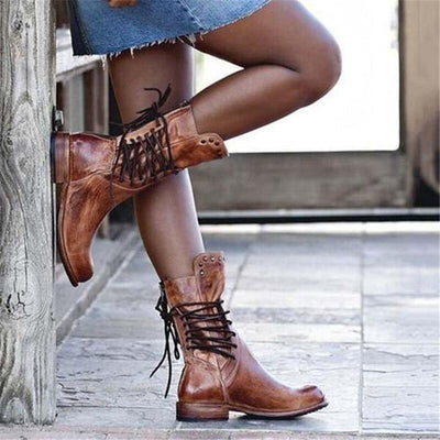 Pamela – skórzane buty ze sznurowadłami