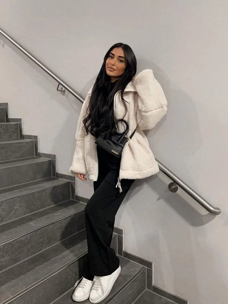 Lisa Oversized Warm Fleece Jacket