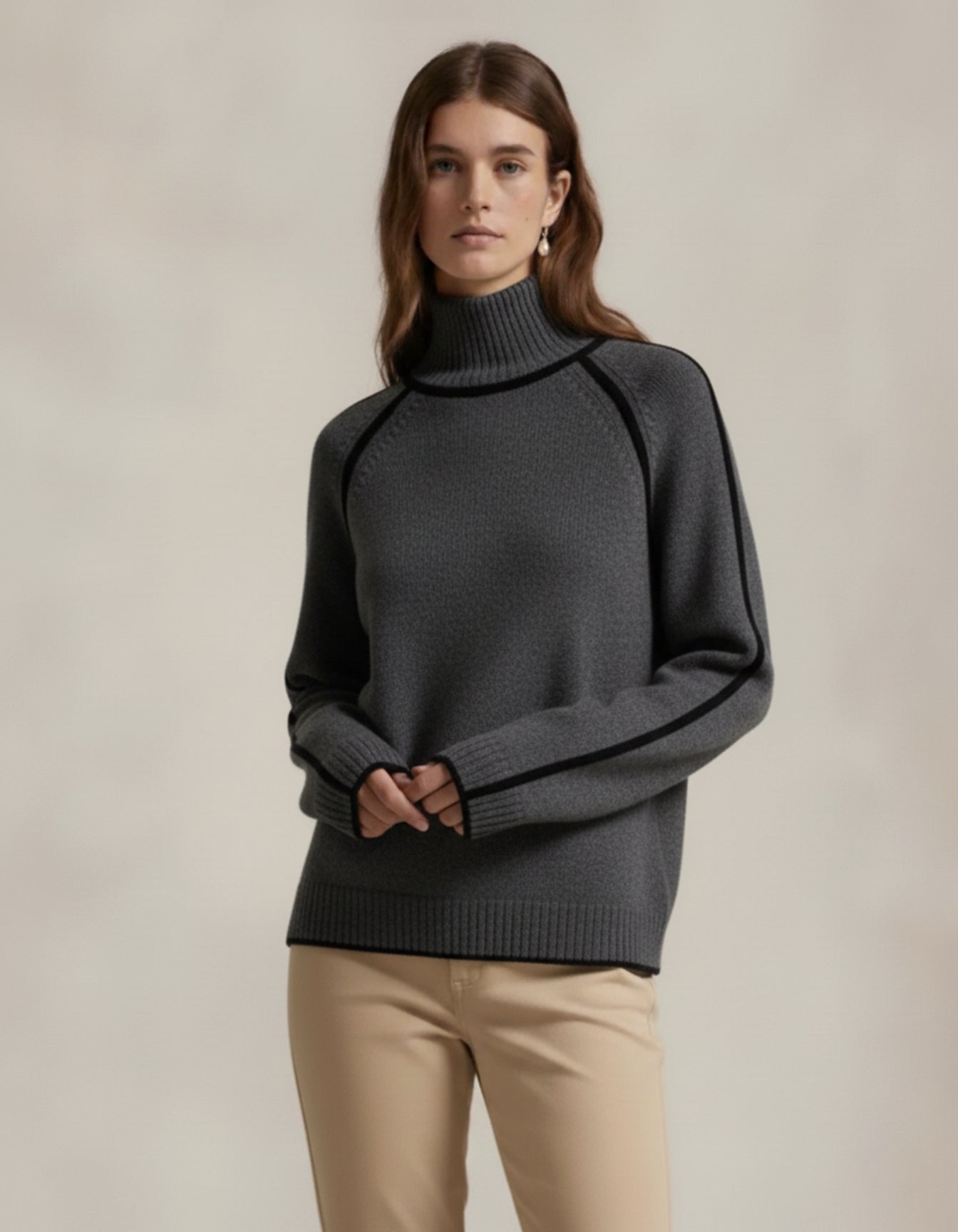Sweter z golfem Heritage Contrast