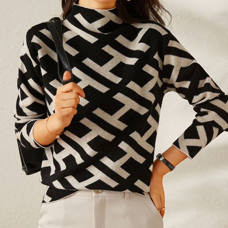 Sara – Sweter dzianinowy z eleganckimi detalami