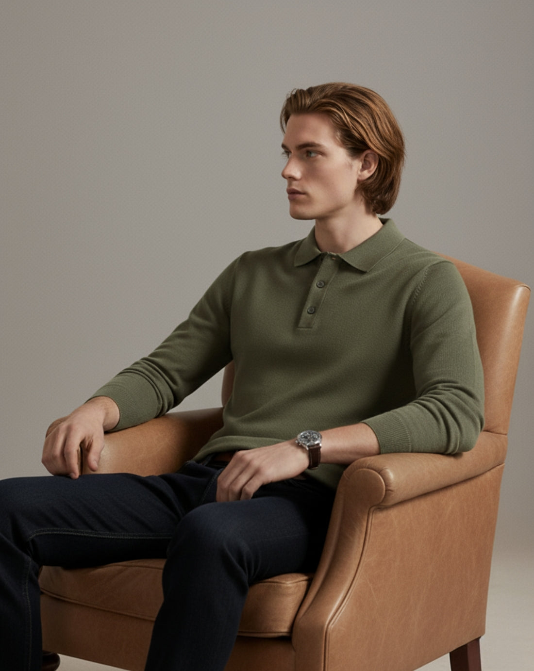 Sweter polo Heritage Knit