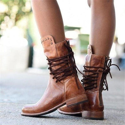 Pamela – skórzane buty ze sznurowadłami