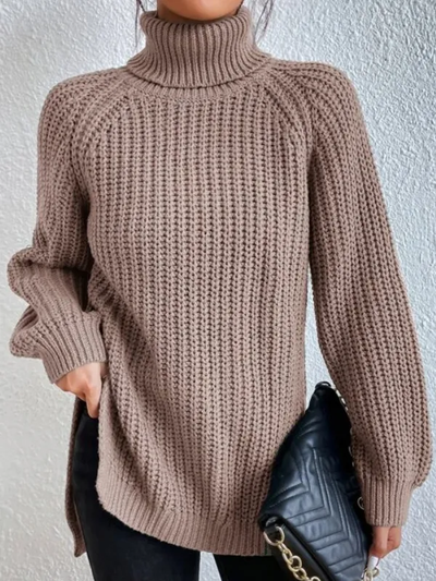 Helena – bawełniany golf z rękawami typu raglan i rozcięciem u dołu