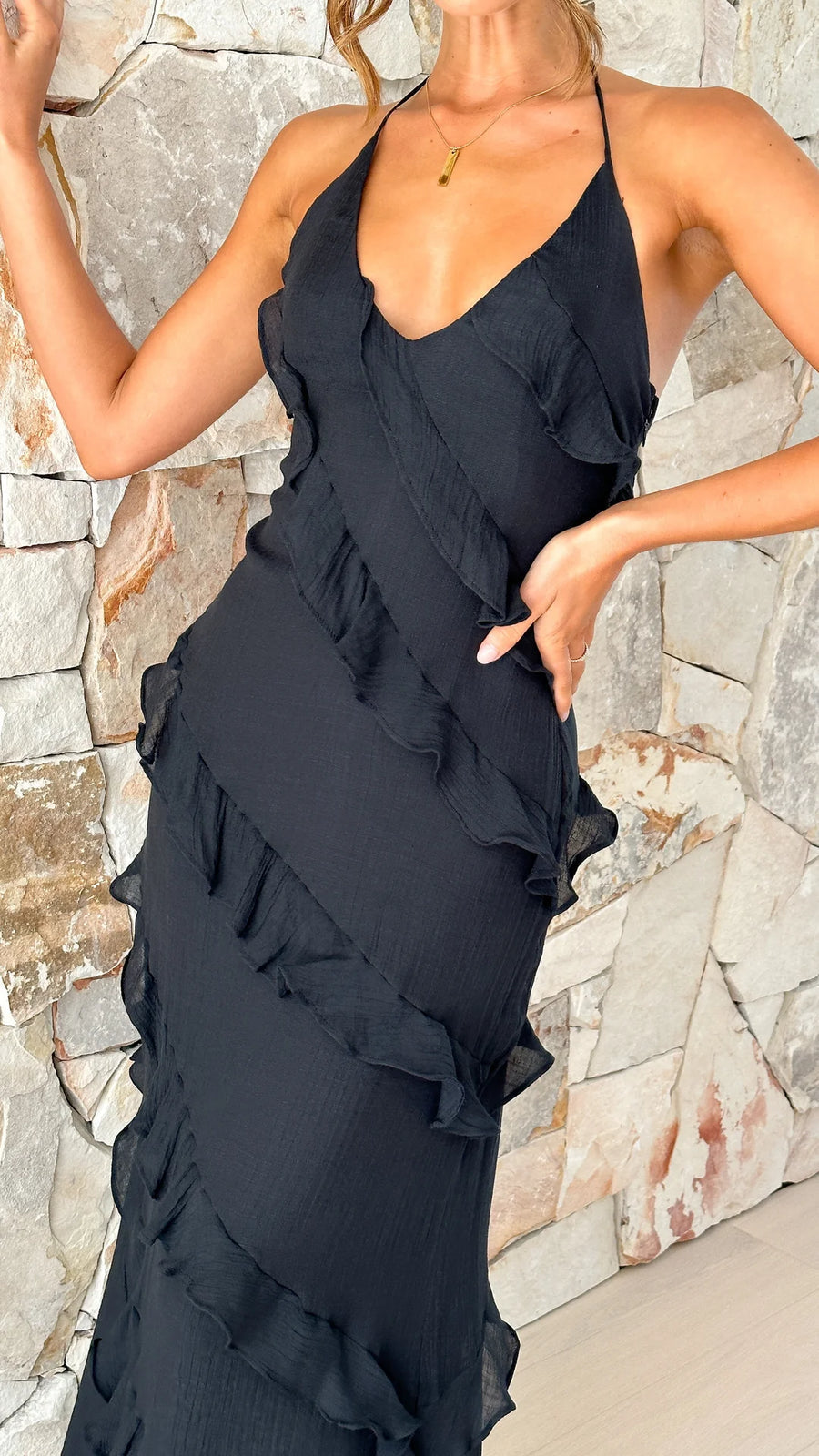 Lora Luxe – Luźna sukienka maxi