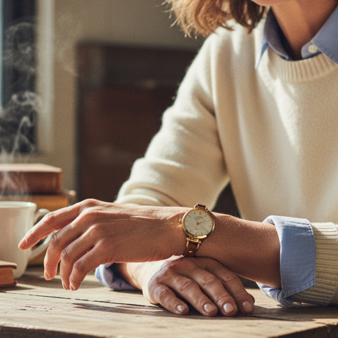 Elegancki skórzany zegarek Rinnady z paskiem