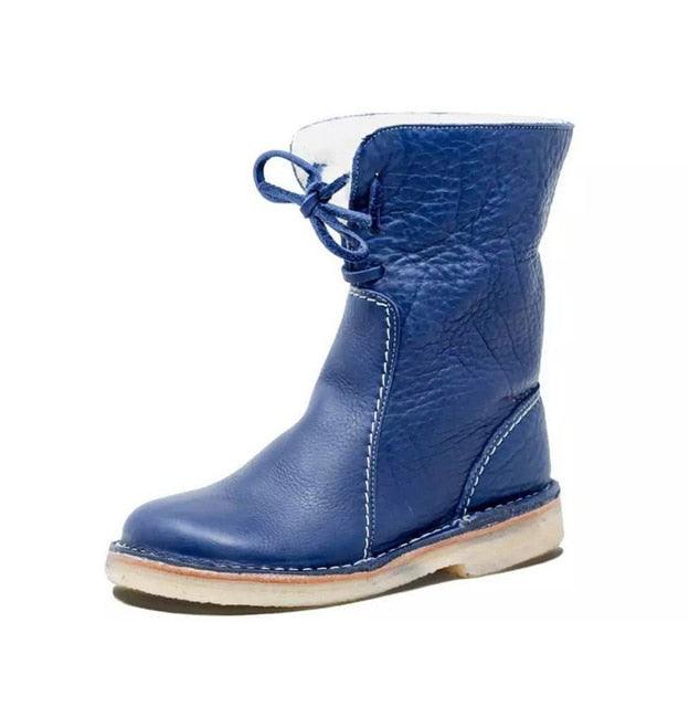 Elena - Wodoodporne buty ze skóry polarowej z wełnianą podszewką