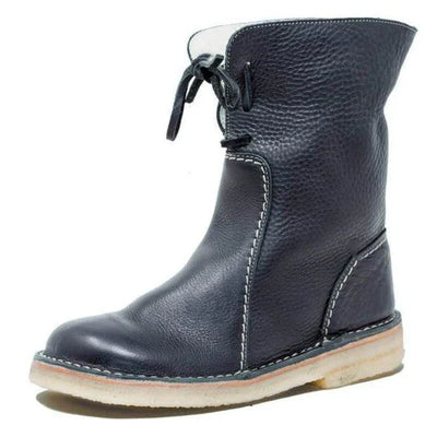 Elena - Wodoodporne buty ze skóry polarowej z wełnianą podszewką
