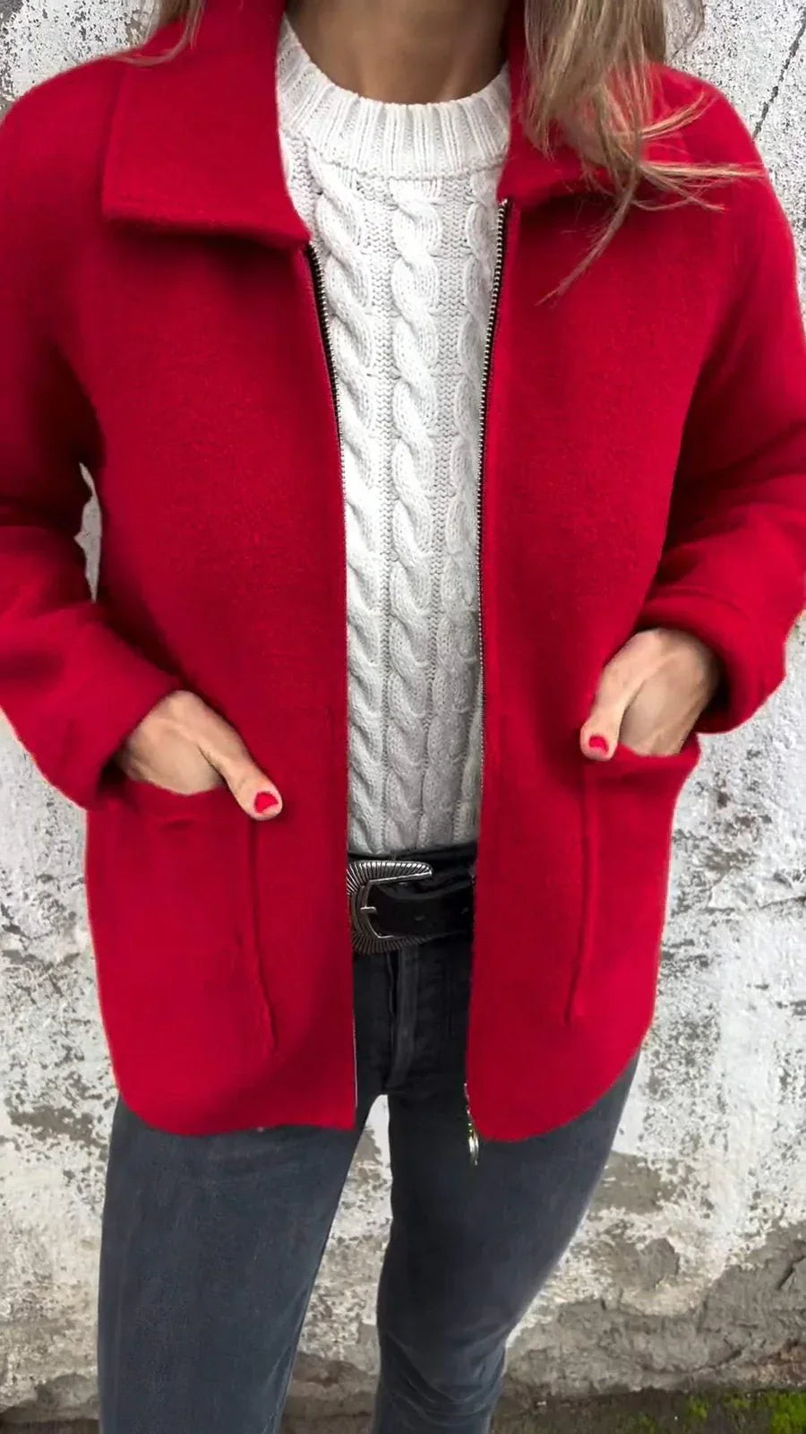 Napel™ | Elegancka wełniana kurtka kardigan