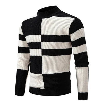 Leo - Jesienny sweter męski w kolorowym wzorze