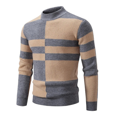 Leo - Jesienny sweter męski w kolorowym wzorze